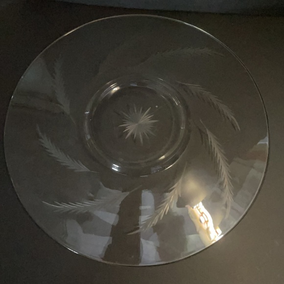 Vintage 14” Large Round Glass Serving Platter Tray - Picture 4 of 4